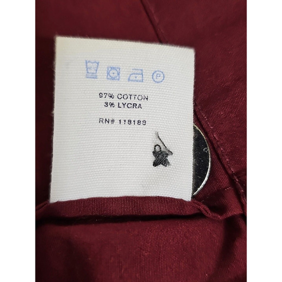 Martin + Osa ~Woman Size 14~ Burgundy Red Short Sleeve Shirt Belted Dress Zip-Up - Picture 4 of 9